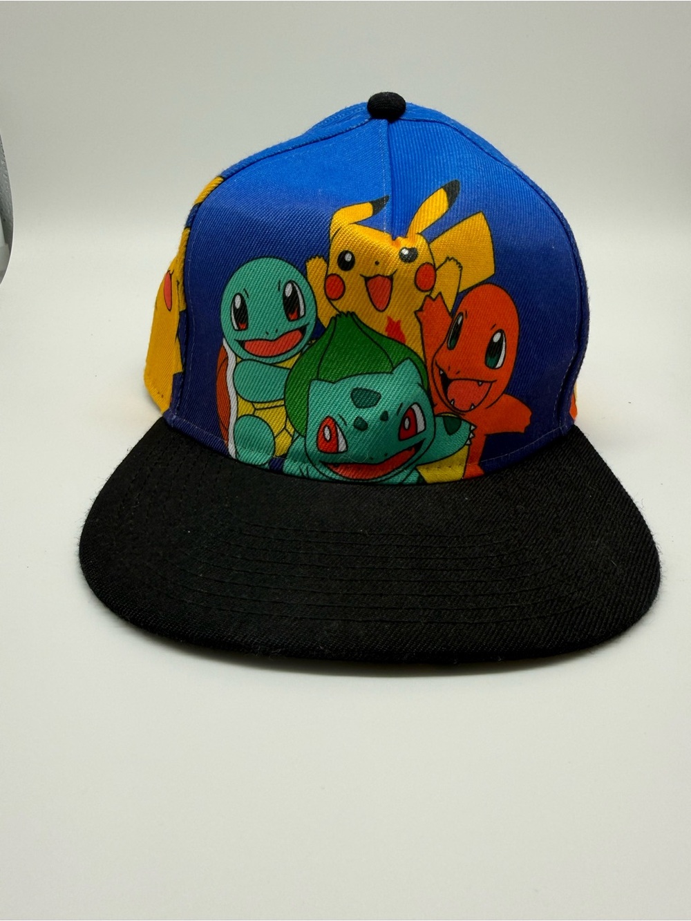 2018 Pokémon Anime Pikachu, Bulbasaur, Squirtle, Charmander Hat EUC